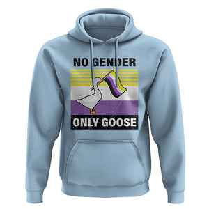 Funny Non Binary Hoodie No Gender Only Goose LGBTQ Enby Flag TS11 Light Blue Print Your Wear