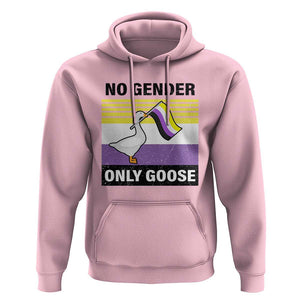 Funny Non Binary Hoodie No Gender Only Goose LGBTQ Enby Flag TS11 Light Pink Print Your Wear