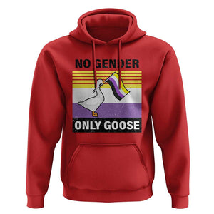 Funny Non Binary Hoodie No Gender Only Goose LGBTQ Enby Flag TS11 Red Print Your Wear
