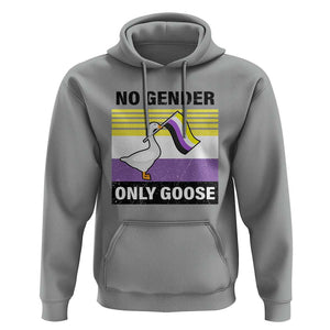 Funny Non Binary Hoodie No Gender Only Goose LGBTQ Enby Flag TS11 Sport Gray Print Your Wear