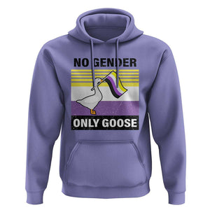 Funny Non Binary Hoodie No Gender Only Goose LGBTQ Enby Flag TS11 Violet Print Your Wear