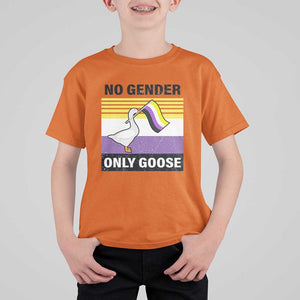 Funny Non Binary T Shirt For Kid No Gender Only Goose LGBTQ Enby Flag TS11 Orange Print Your Wear