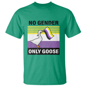 Funny Non Binary T Shirt No Gender Only Goose LGBTQ Enby Flag TS11 Irish Green Print Your Wear