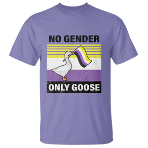 Funny Non Binary T Shirt No Gender Only Goose LGBTQ Enby Flag TS11 Violet Print Your Wear
