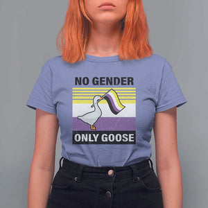 Funny Non Binary T Shirt For Women No Gender Only Goose LGBTQ Enby Flag TS11 Violet Print Your Wear