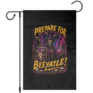 Prepare For Beeyatle Garden Flag Funny Goat Wizard LitRPG Lover