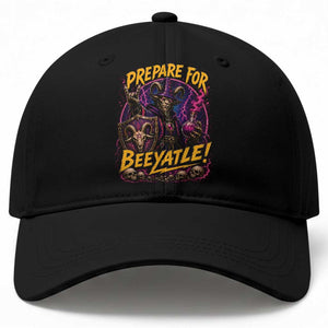 Prepare For Beeyatle Baseball Cap Funny Goat Wizard LitRPG Lover