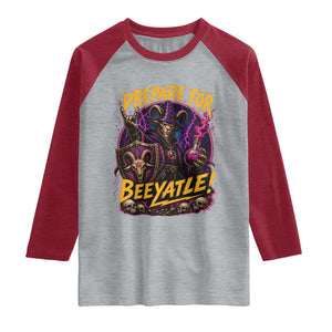 Prepare For Beeyatle Raglan Shirt Funny Goat Wizard LitRPG Lover