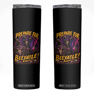 Prepare For Beeyatle Skinny Tumbler Funny Goat Wizard LitRPG Lover