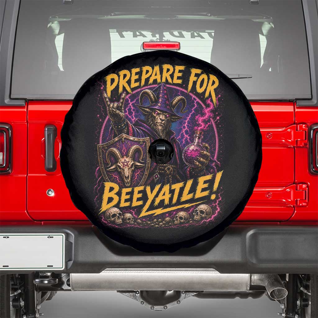 Prepare For Beeyatle Spare Tire Cover Funny Goat Wizard LitRPG Lover
