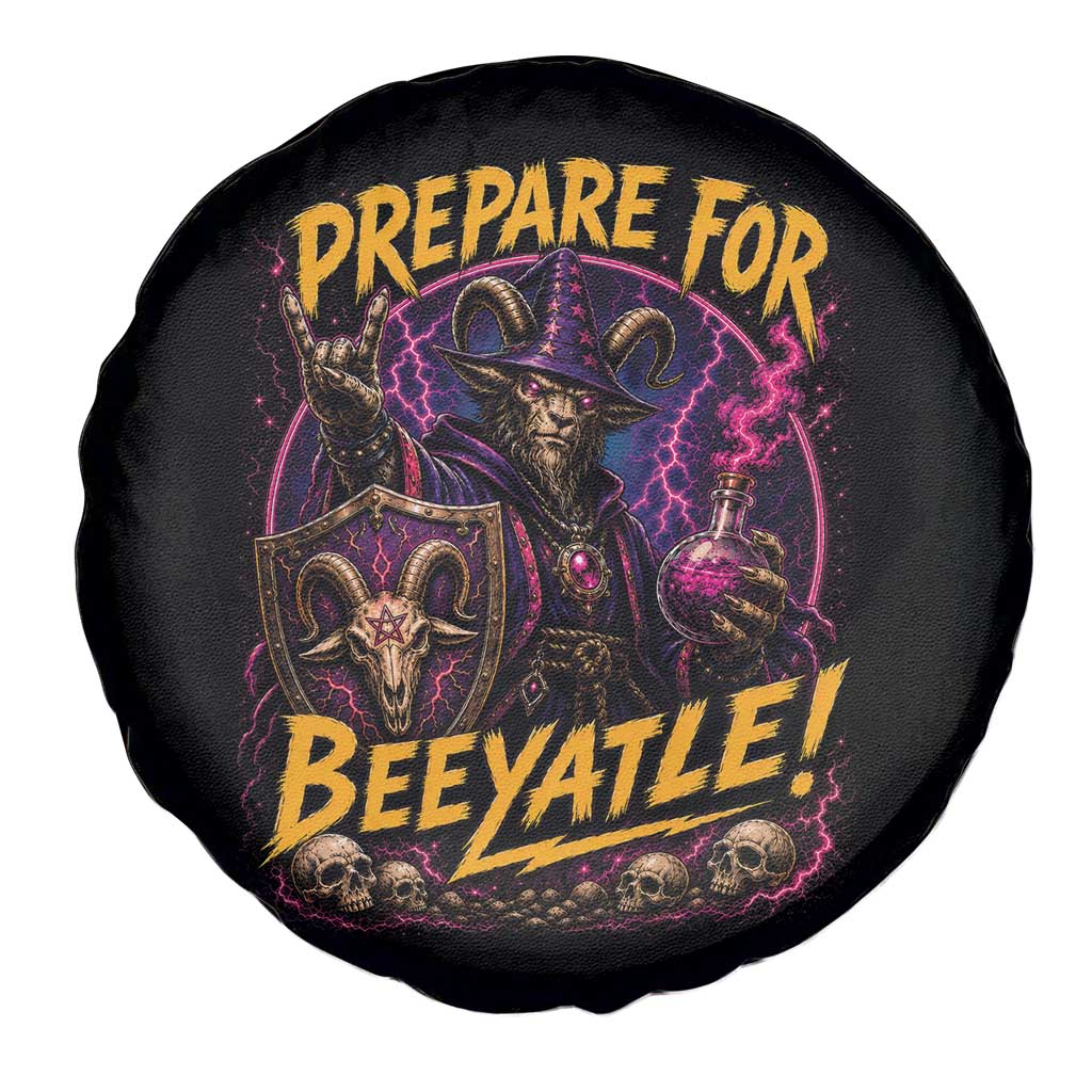 Prepare For Beeyatle Spare Tire Cover Funny Goat Wizard LitRPG Lover