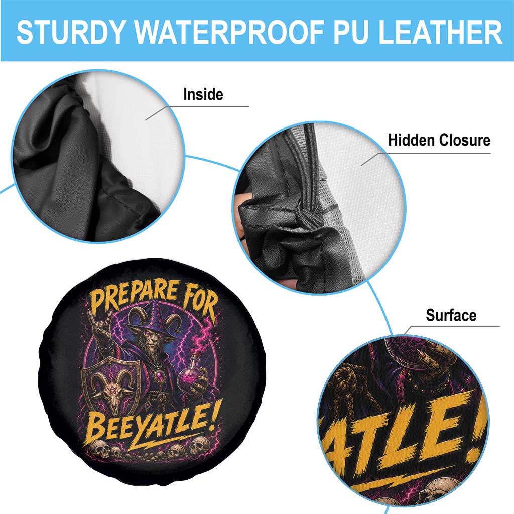 Prepare For Beeyatle Spare Tire Cover Funny Goat Wizard LitRPG Lover