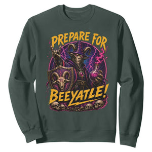 Prepare For Beeyatle Sweatshirt Funny Goat Wizard LitRPG Lover