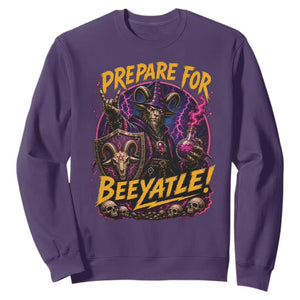 Prepare For Beeyatle Sweatshirt Funny Goat Wizard LitRPG Lover