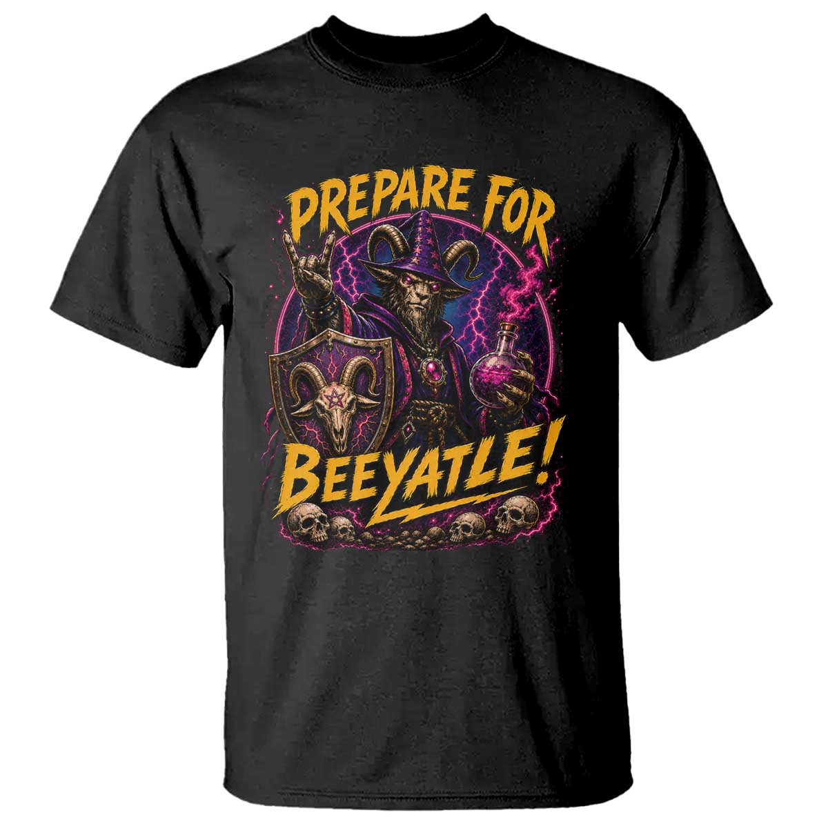 Prepare For Beeyatle T Shirt Funny Goat Wizard LitRPG Lover