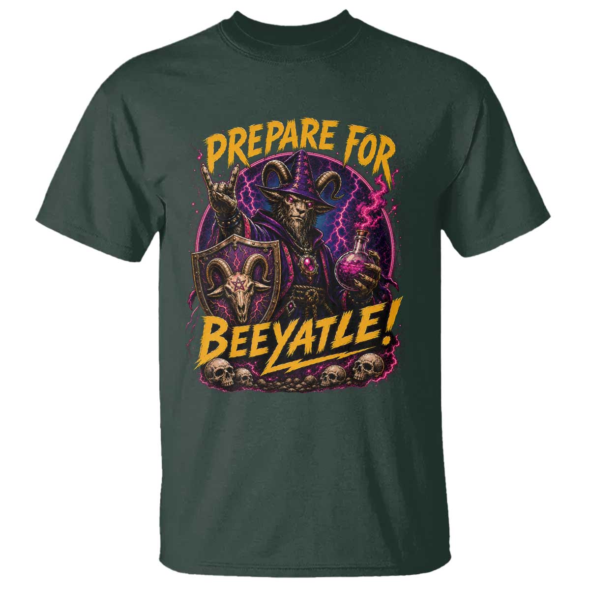 Prepare For Beeyatle T Shirt Funny Goat Wizard LitRPG Lover