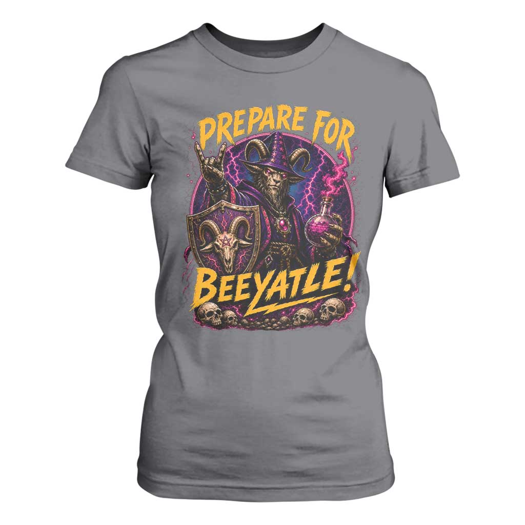 Prepare For Beeyatle T Shirt For Women Funny Goat Wizard LitRPG Lover