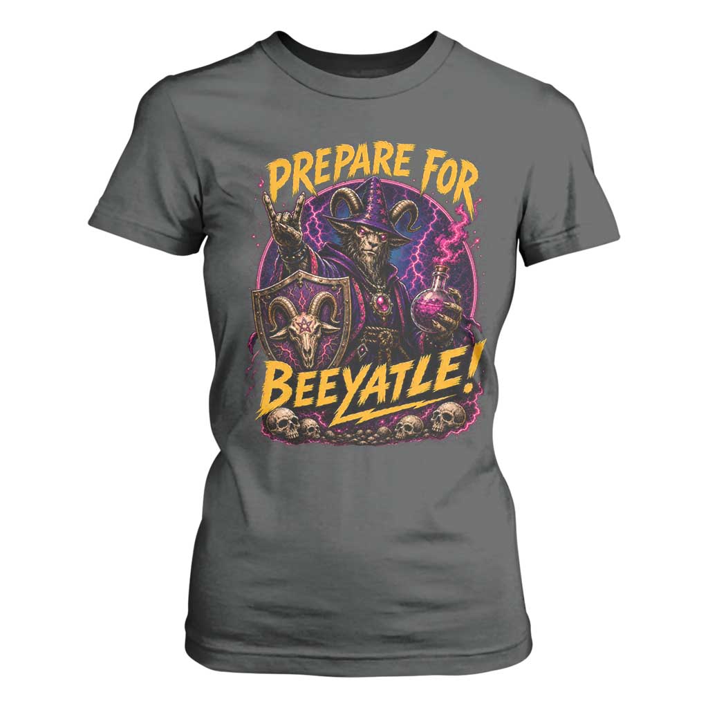 Prepare For Beeyatle T Shirt For Women Funny Goat Wizard LitRPG Lover