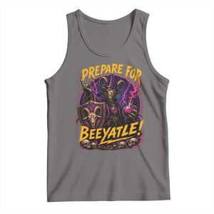 Prepare For Beeyatle Tank Top Funny Goat Wizard LitRPG Lover