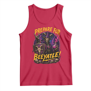 Prepare For Beeyatle Tank Top Funny Goat Wizard LitRPG Lover