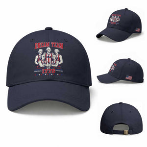 Dream Team of 1776 Funny Basketball 4th of July Founding Fathers Baseball Cap