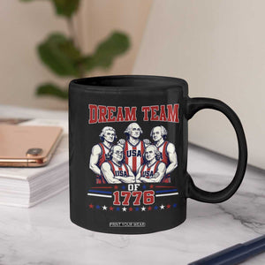 Dream Team of 1776 Funny Basketball 4th of July Founding Fathers Coffee Mug
