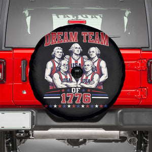 Dream Team of 1776 Funny Basketball 4th of July Founding Fathers Spare Tire Cover
