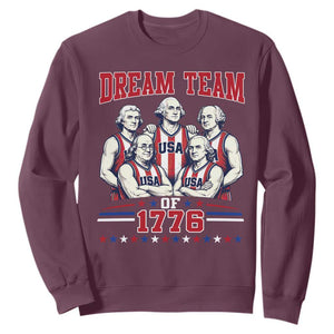 Dream Team of 1776 Funny Basketball 4th of July Founding Fathers Sweatshirt