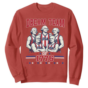 Dream Team of 1776 Funny Basketball 4th of July Founding Fathers Sweatshirt