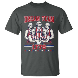 Dream Team of 1776 Funny Basketball 4th of July Founding Fathers T Shirt