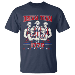 Dream Team of 1776 Funny Basketball 4th of July Founding Fathers T Shirt