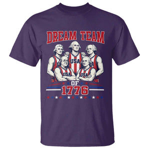 Dream Team of 1776 Funny Basketball 4th of July Founding Fathers T Shirt