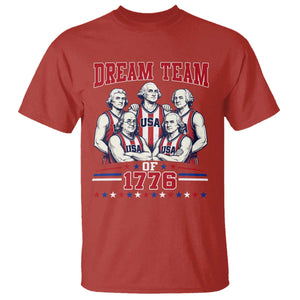 Dream Team of 1776 Funny Basketball 4th of July Founding Fathers T Shirt