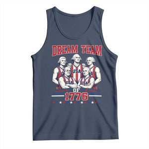 Dream Team of 1776 Funny Basketball 4th of July Founding Fathers Tank Top