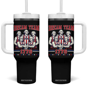 Dream Team of 1776 Funny Basketball 4th of July Founding Fathers Tumbler With Handle
