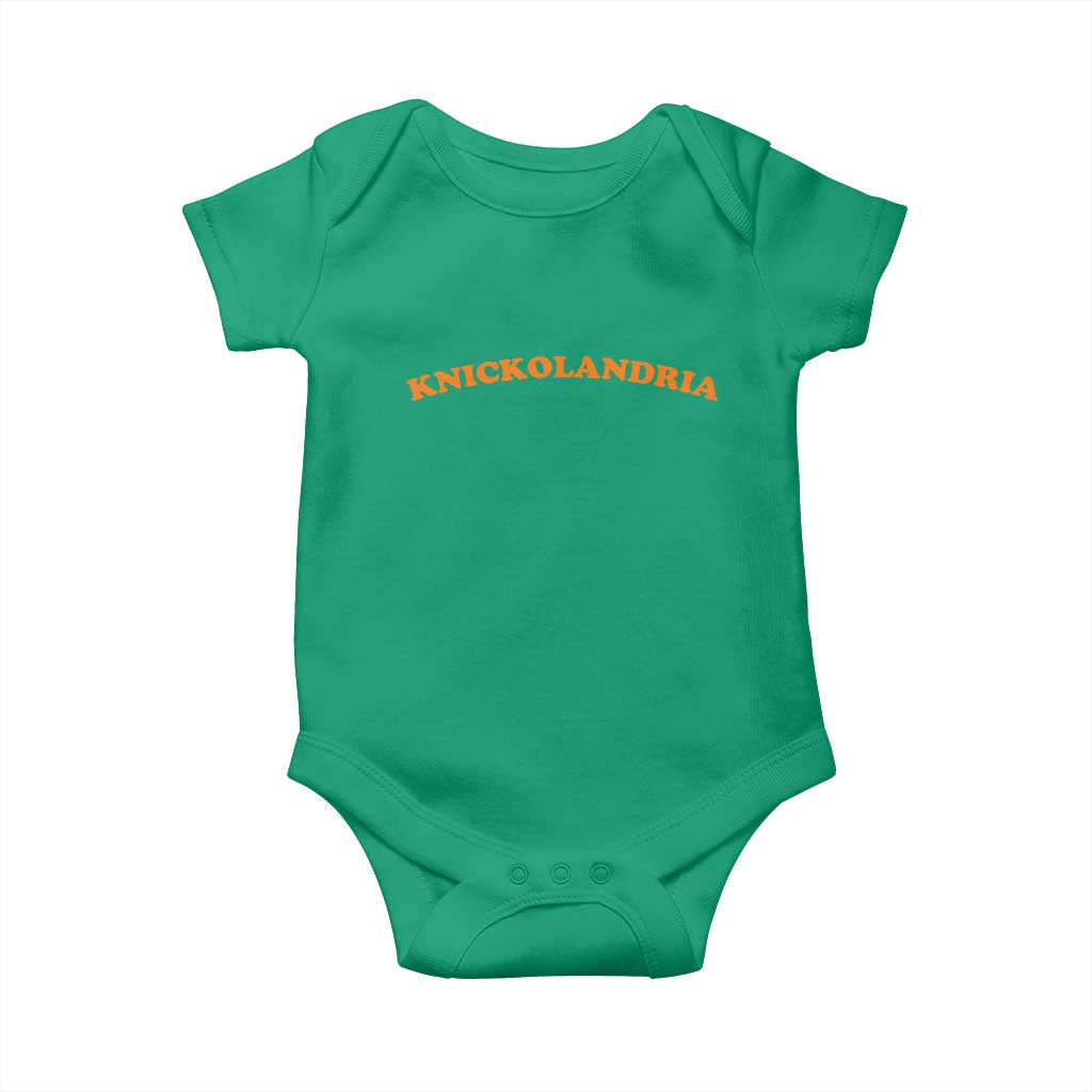 Knickolandria Funny Sports Saying for Fan Baby Onesie