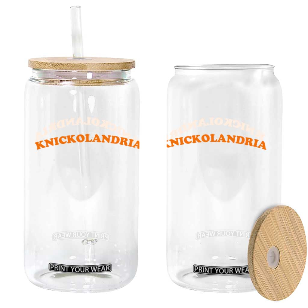 Knickolandria Funny Sports Saying for Fan Glass Can