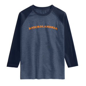Knickolandria Funny Sports Saying for Fan Raglan Shirt