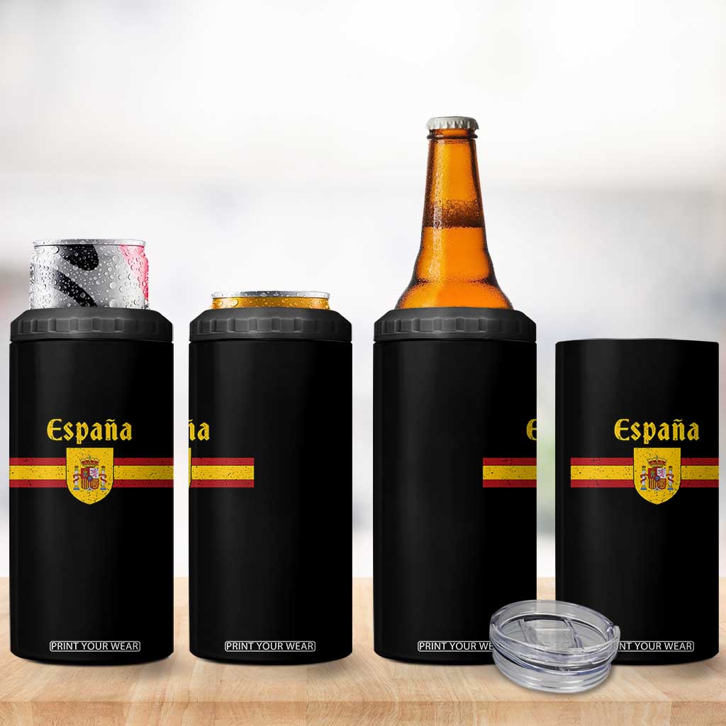 Espana Escudo Retro Spain Coat of Arms and Flag Español 4 in 1 Can Cooler Tumbler TS11 Print Your Wear
