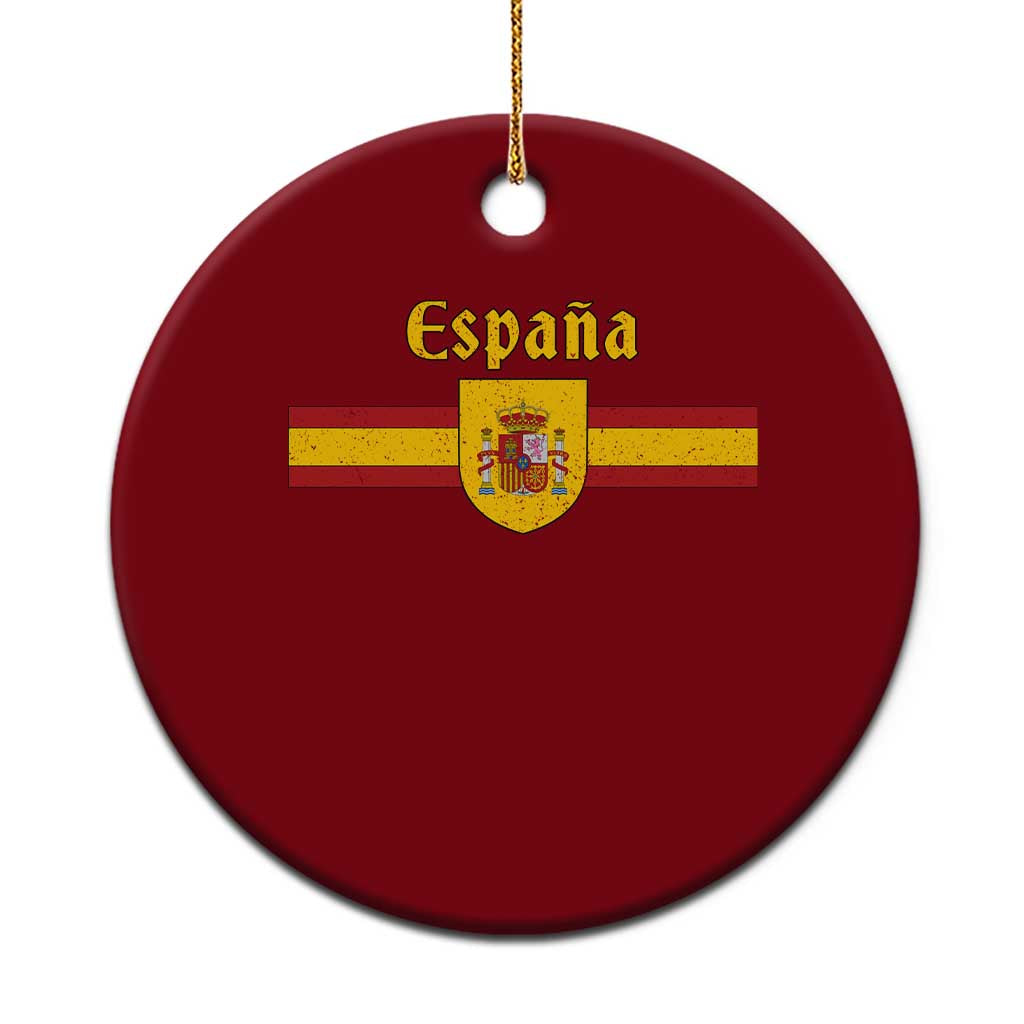 Espana Escudo Retro Spain Coat of Arms and Flag Español Ceramic Ornament TS11 1pc Red Print Your Wear