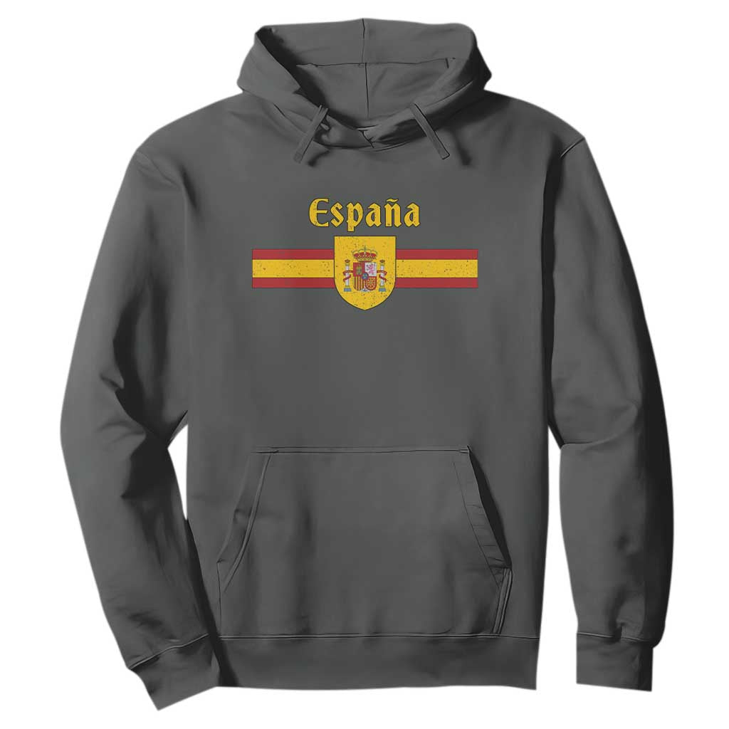 Espana Escudo Retro Spain Coat of Arms and Flag Español Hoodie TS11 Dark Heather Print Your Wear