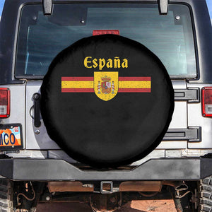 Espana Escudo Retro Spain Coat of Arms and Flag Español Spare Tire Cover TS11 No hole Black Print Your Wear