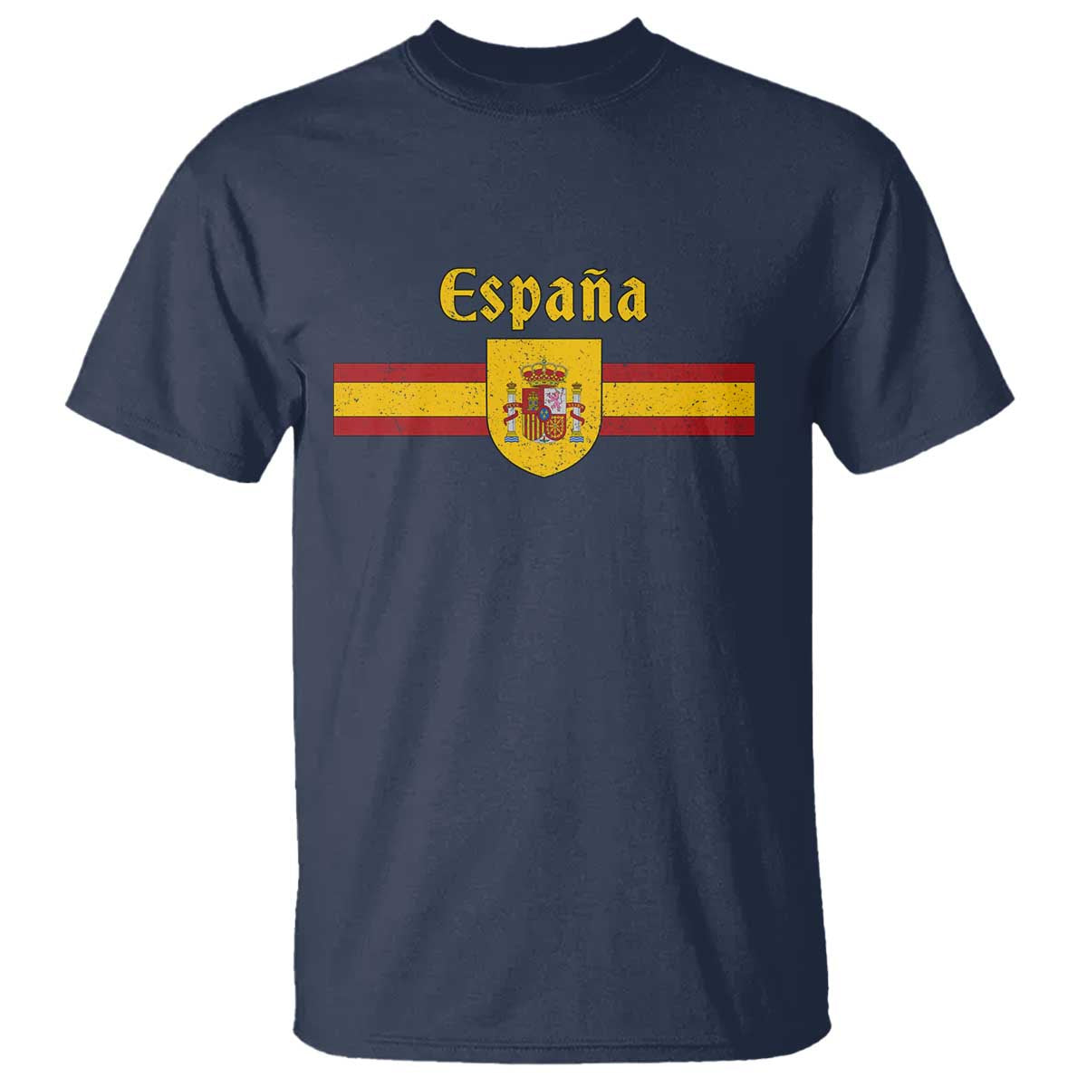 Espana Escudo Retro Spain Coat of Arms and Flag Español T Shirt TS11 Navy Print Your Wear