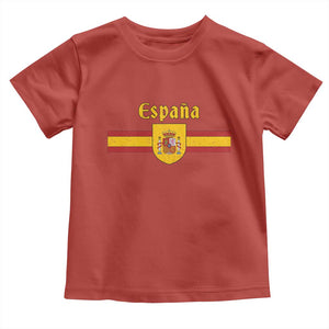 Espana Escudo Retro Spain Coat of Arms and Flag Español Toddler T Shirt TS11 Red Print Your Wear