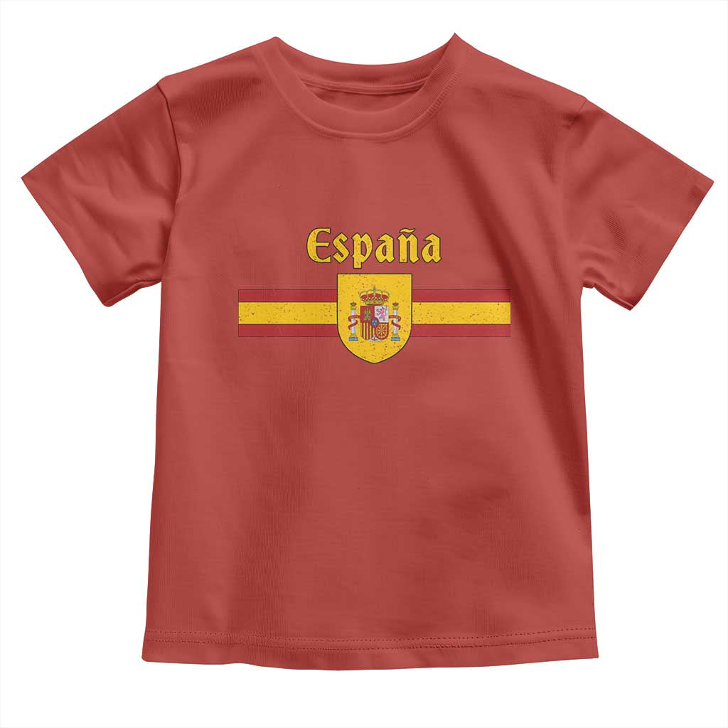 Espana Escudo Retro Spain Coat of Arms and Flag Español Toddler T Shirt TS11 Red Print Your Wear