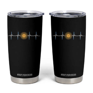 Argentina Sun of May Heartbeat ECG Pulse Argentine Pride Tumbler Cup
