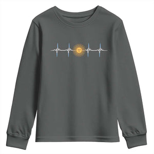 Argentina Sun of May Heartbeat ECG Pulse Argentine Pride Youth Sweatshirt