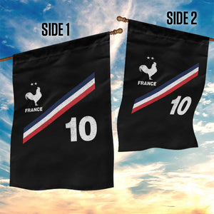 France Football Coq Garden Flag French Flag Stripes Number 10 Athletic Soccer National Pride
