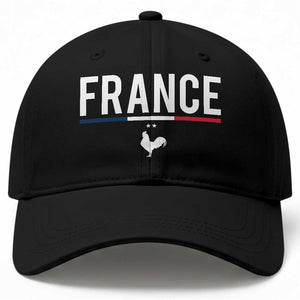France Gallic Rooster Sports Throwback Design Vintage French Flag Baseball Cap