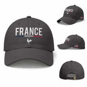 France Gallic Rooster Sports Throwback Design Vintage French Flag Baseball Cap